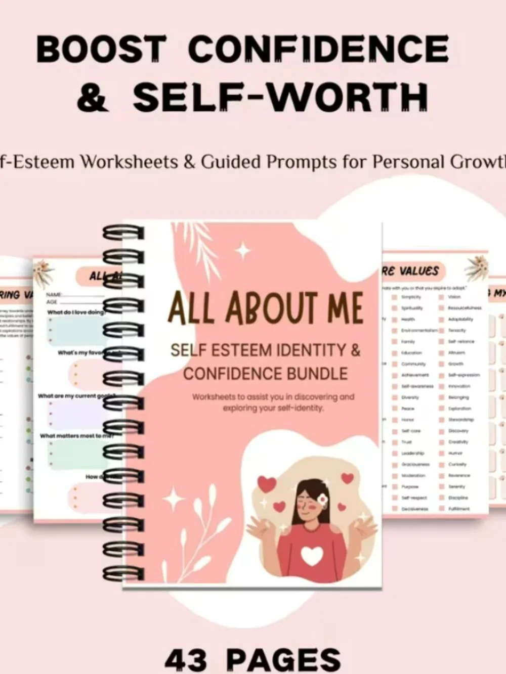 All About Me Self-Esteem & Confidence Workbook